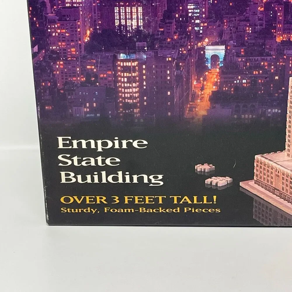Puzz 3d Empire State Building NYC 902 Puzzle Wrebbit Milton Bradley 3 Foot